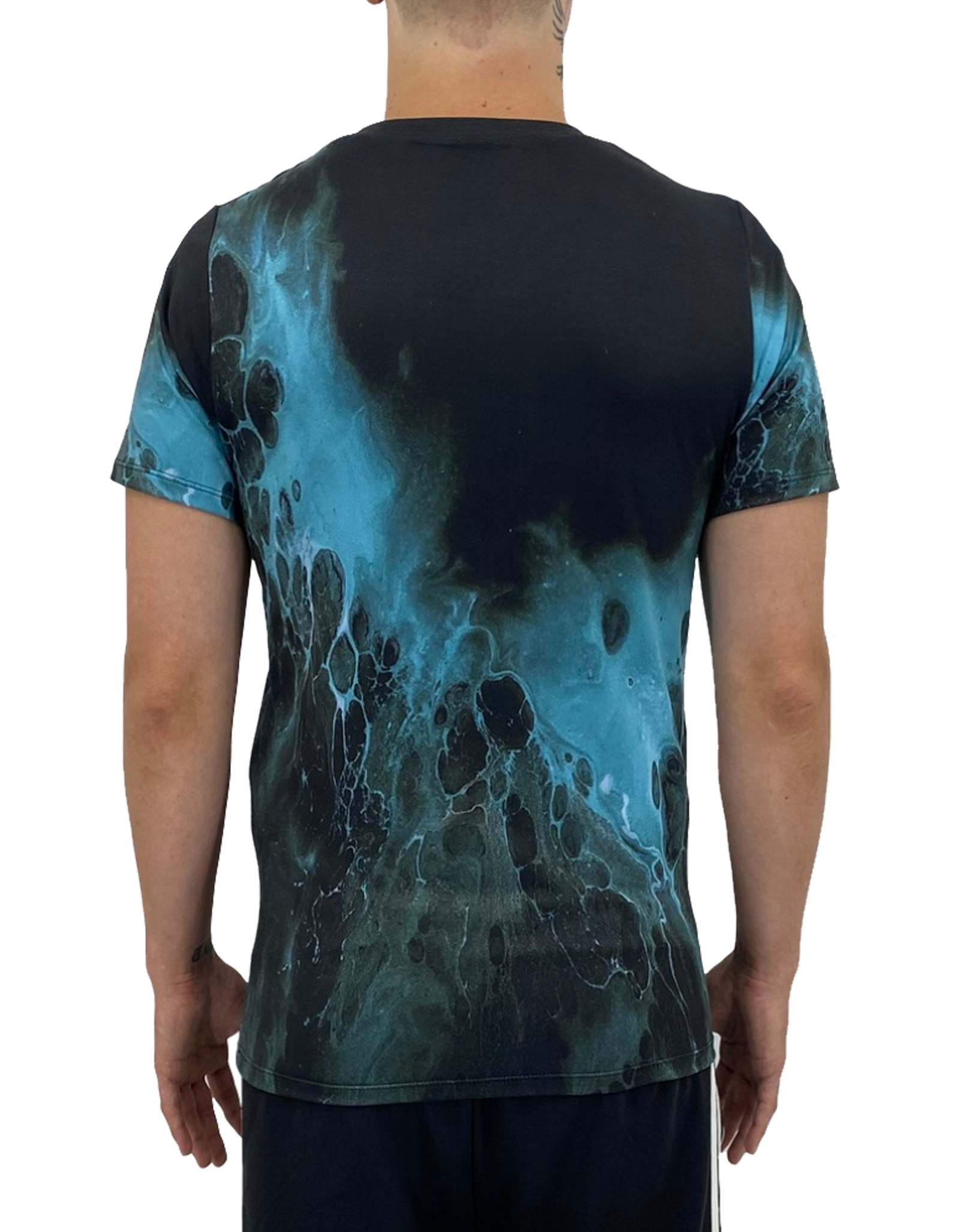 Black Blue Splash Men's T-shirt